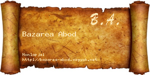 Bazarea Abod névjegykártya